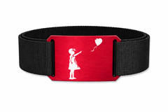 CRIOS Branding Belt Aluminium Buckle Red Art Art Banksy Street Art Graffiti