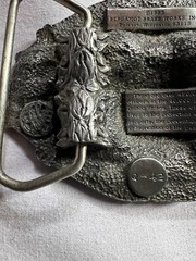 PROUD TO BE AN AMERICAN LAWMAN BELT BUCKLE VINTAGE 1985 AWESOME DETAIL ON BUCKLE