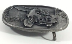 Vtg 1984 Bergamot Brass Works BIKER MOTORCYCLE Belt Buckle Man Women Mill USA
