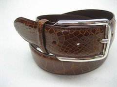 Sterling 925 buckle 1.5&Prime; Genuine Alligator belt sizes 32 to 44 SHANTPETER U.S.A.