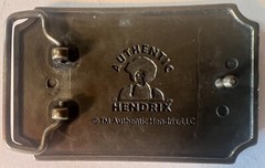 Jimi Hendrix Collectible Belt Buckle Authentic 4&Prime; x 3&Prime; Vintage Bronze