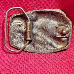 3&Prime; BELT BUCKLE Bass Anglers Sportsman Society VINTAGE B.A.S.S. Brass metal Fish