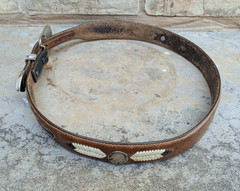Vogt Mexico Sterling front 14K gold fill 3 pc Buckle Set Silver Creek belt 34