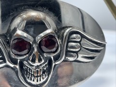 Chosen by King Baby Flying Skull with Ruby Eyes 5.5”x3”