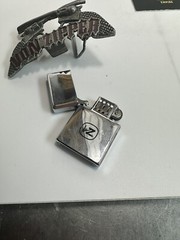 Von Zipper Belt Buckle lighter holder Rare for display only zippo vintage