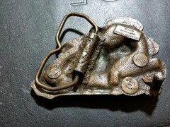 Bergamot Belt Buckle Koala Bear Mother and Baby 1979 w-144 USA brass