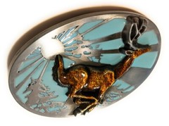 ✖ HQ WESTERN WHITE TAIL DEER Cowboy Rodeo Style Belt Buckle Heritage USA
