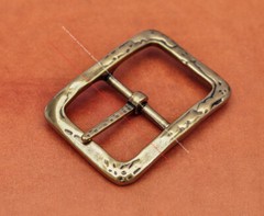 Emboss Bling Brass Rectangle Leathercraft Center Bar Belt Buckle Fit 40mm Strap