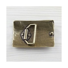 Medieval Belt Buckle Antique Brass Sword & Shield Gothic Viking Style