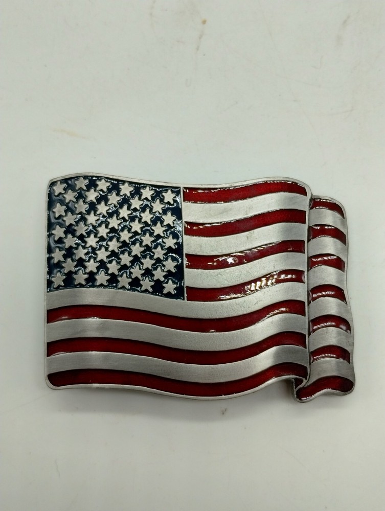 Buckles Masterpiece Collection Of America BA-253 USA Flag Metal Belt Buckle