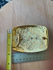 Western Buckle Gold Silver Red Horse Head Buckle Cowboy 2 » Hebillas Vaqueras