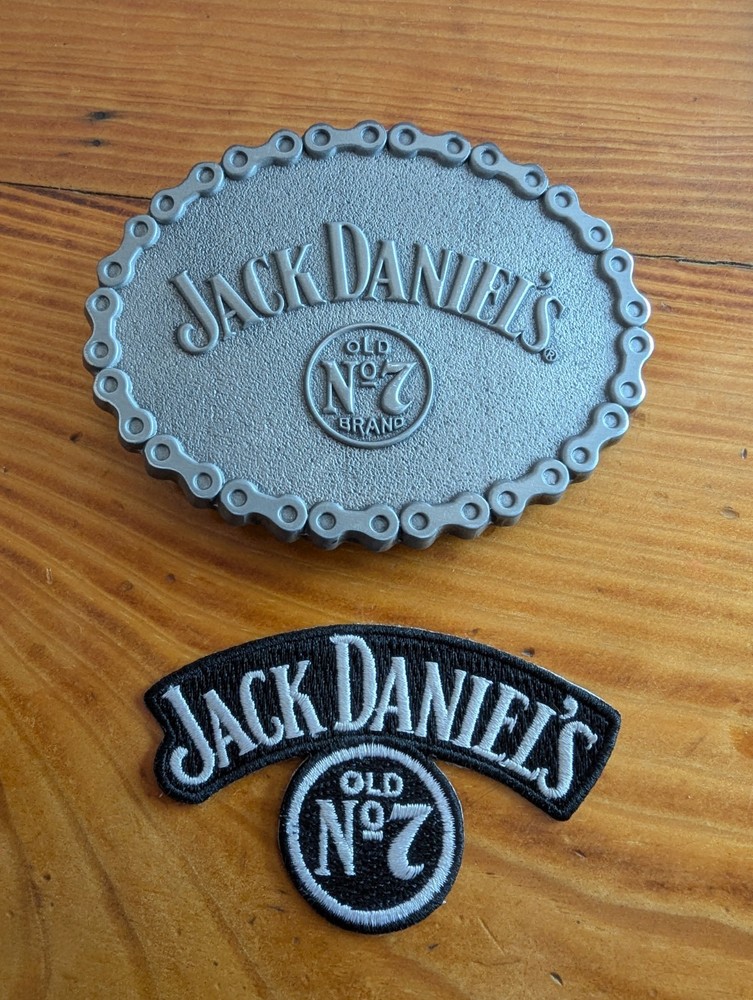Jack Daniels Oval Bike Chain Belt Buckle Mens