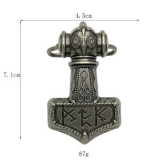 Viking Thor Hammer Belt Buckle for Men&rsquo;s Western Cowboy Motorcycle Riding
