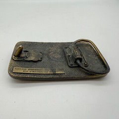 B.A.S.S. Bass Anglers Sportsman Society 1988 Brass Belt Buckle USA Made