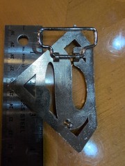 Superman logo buckle metal belt