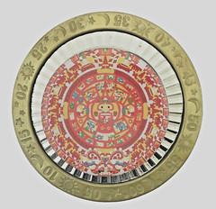Vintage Spinner Belt Buckle Aztec Calendar New Men Women Mexican Fashion Rodeo