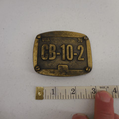 Vintage CB Radio Brass Belt Buckle 10-2 Receiving Well Signal Loud and Clear