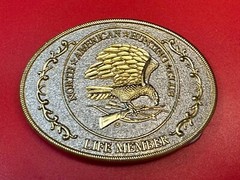 North American Hunting Club Life Member 2-Tone Belt Buckle, Perfect Gift Idea!