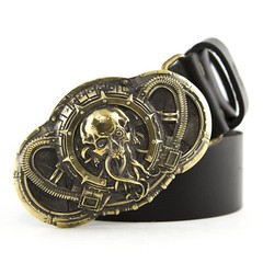 Belt buckle Alien, Steampunk brass belt buckle, Skull belt buckle
