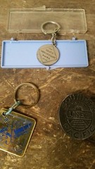 Assorted Railroad Belt Buckles Pins Key Chain Coaster Lot NMRA