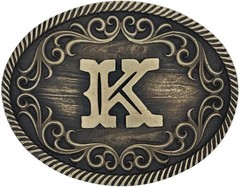 Montana Silversmiths Filigree Initial Attitude Belt Buckle