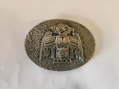 Pewter Aztec Design Belt Buckle. Frederick Of Canada Brand. 7-31-2383