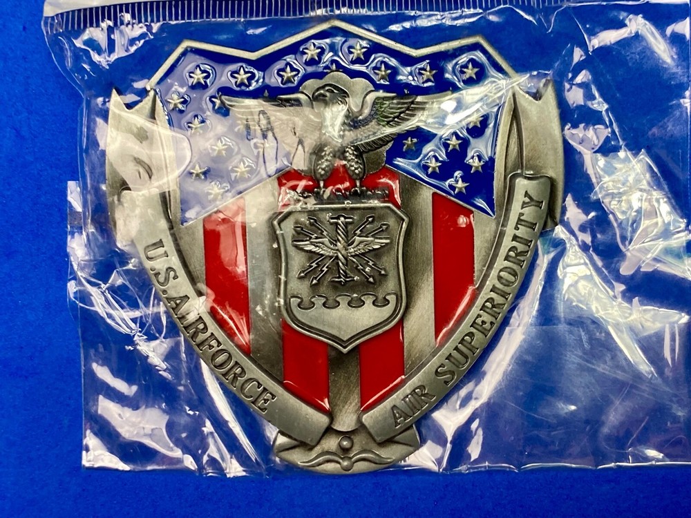 Us Air Force Corps Logo Sealed Belt Buckle Air Superiority Usa Flag Colors