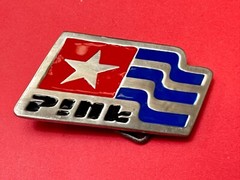 Flag Logo Emblem Star Cutout Belt Buckle