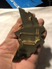 2007 LEGEND OF ZELDA Triforce NINTENDO Gold And Black BELT BUCKLE 4.75”