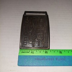 BELT BUCKLE Levi Strauss & Co. Blue Jeans Original Riveted Rectangle Vintage