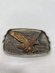 VTG International Monetary Mint Belt Buckle American Eagle Numbered Western