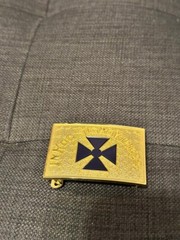 Masonic KNIGHTS TEMPLAR IN HOC SIGNO VINCES Past Grand Commander Belt Buckle Gol