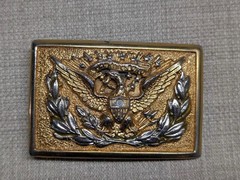 vintage 1970s belt buckle E PLURIBUS UNUM latin AMERICA united states USA brass