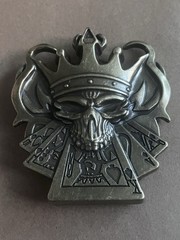 Buckle Skull Crown Royal Flush Gaming Casino Gothic Biker Punk Vibe Belt Buckle