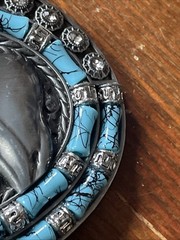Belt Buckle Texas Horse Rhinestones 4 x 3&Prime; 1.5&Prime; Belt Metal Light