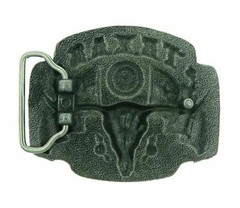 Texas State Flags Long Horn Bull Western Cowboy Enamel Metal Belt Buckle