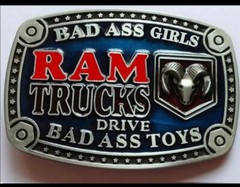 Dodge RAM truck cars man and woman belt buckle new Cowboy Western Belt Buckle
