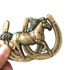 Antique Bronze Plated Horse Horseshoe Belt Buckle also Stock in the US
