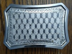 Vintage Rockmount Denver Nickel Plated Western Buckle Flashy Cowboy Rodeo Style