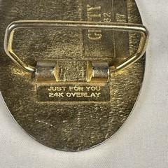 Vintage Safe Driver Award Brass Belt Buckle Southern Division Getty 1982