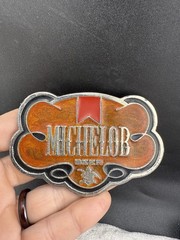 Vintage Belt Buckle Lot Michelob Grandpa Heavy