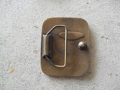 Vintage Brass Indiana Metal Craft Bass Fish Belt Buckle 2 1/4&Prime; Wide
