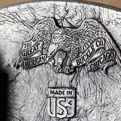 the great american buckle Co Pittsburgh Gear Neville Island Belt Buckle, 1977