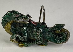 Vintage 1984 Baron Solid Brass Multi-Color “Dragon” #H1422 3” 3D Belt Buckle