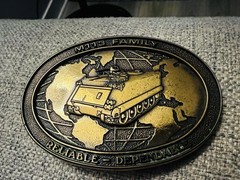 M113 Tank Family Belt Buckle Browning Detroit Diesel Arsenal Jack Nadel Vintage