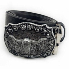 Cow Head Belt Buckle for Men- Western Rodeo Cowboy Large Belt Buckles Kirsite