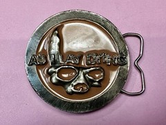 2005 As I Lay Dying Heavy Metal Rock Band Round Skull Music Belt Buckle