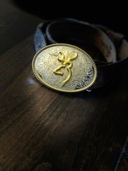 Large Oval Buck Belt Buckle with 3D Deer Head – Buck (GREAT GIFT!!!!!!!!!)
