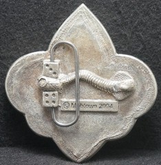 XC29148 VINTAGE 2004 **FLEUR-DE-LIS** LILY FLOWER OF FRENCH ROYALTY BELT BUCKLE