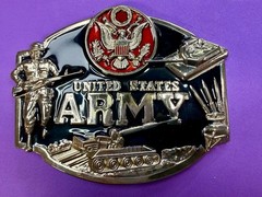 United States Army Military Soldier Veteran Commemorative Belt Buckle
